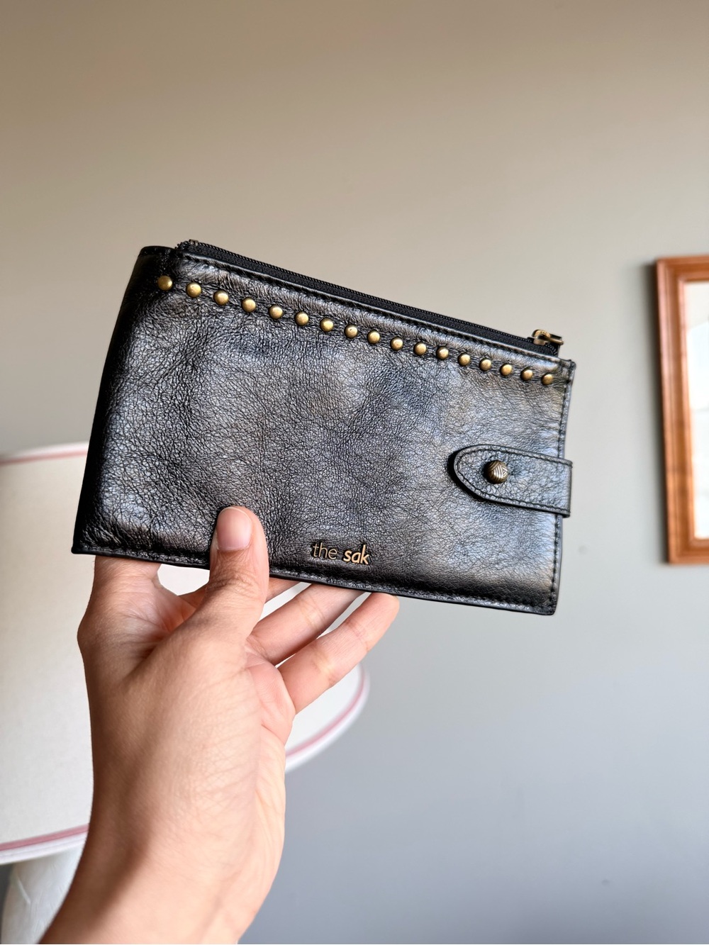 the sak Black Leather Studded Wallet (brand new)
